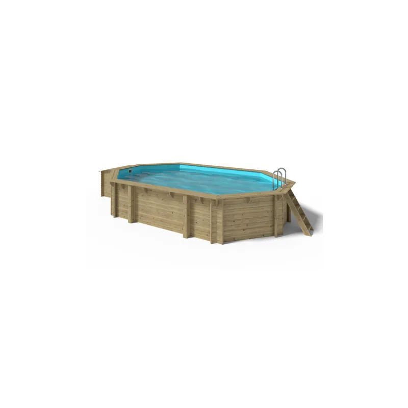 OKU Holzpool EMOTION-FUN Oval 6,57 x 4,07 m Höhe 1,2 m Saisonangebot