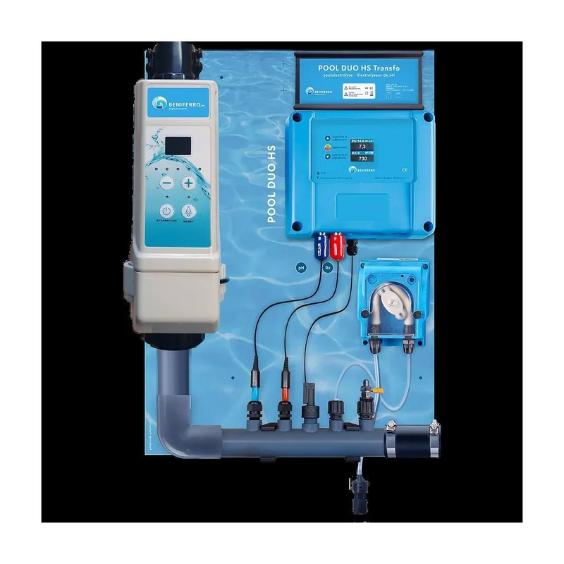 Preisknaller Beniferro Automatische Salzelektrolyse Pool DUO HS pH & Redox + Niveauschalter 60m3