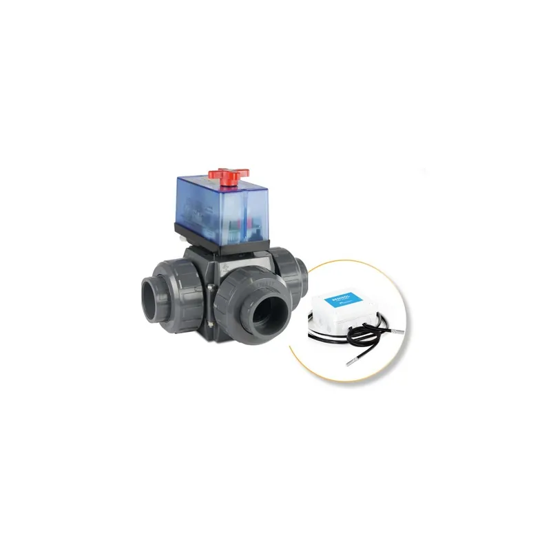 Preisknaller Automatisches 3-Wege-Ventil 50 mm T-Bohrung mit Benisol-Temperaturregler type Peraqua - plug & play