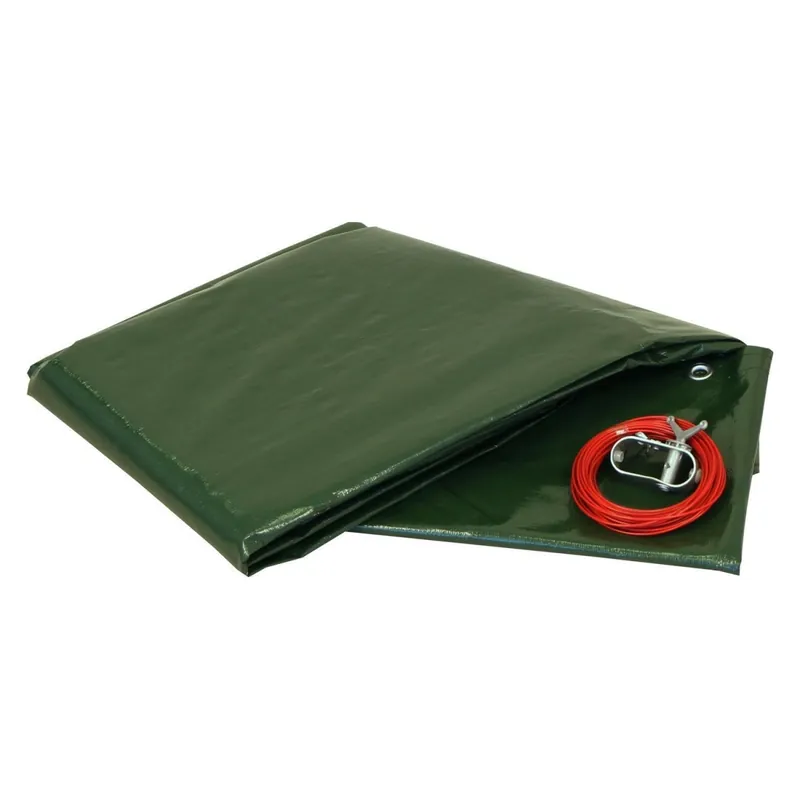 Mega-Angebot PEB Winterabdeckplane 90 g/m² Rund 350-360 cm Rundbecken Poolabdeckung