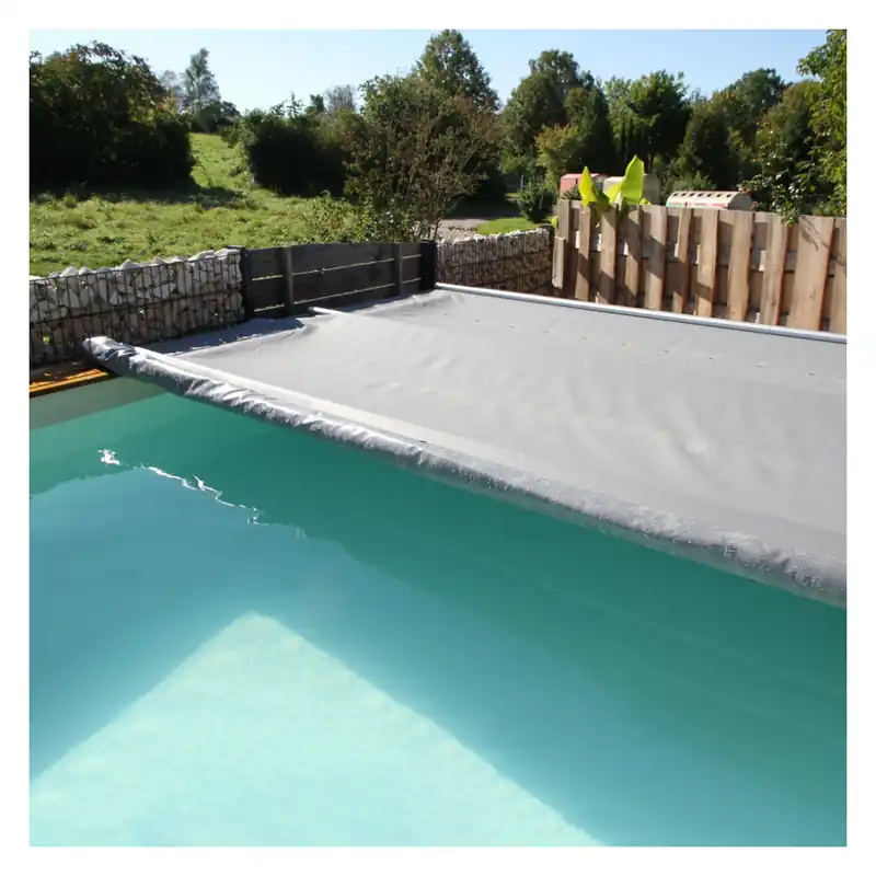 Neue Kollektion Trend Rollschutzabdeckung für Holzpool | Rechteck | Hellgrau | versch. Ausführungen