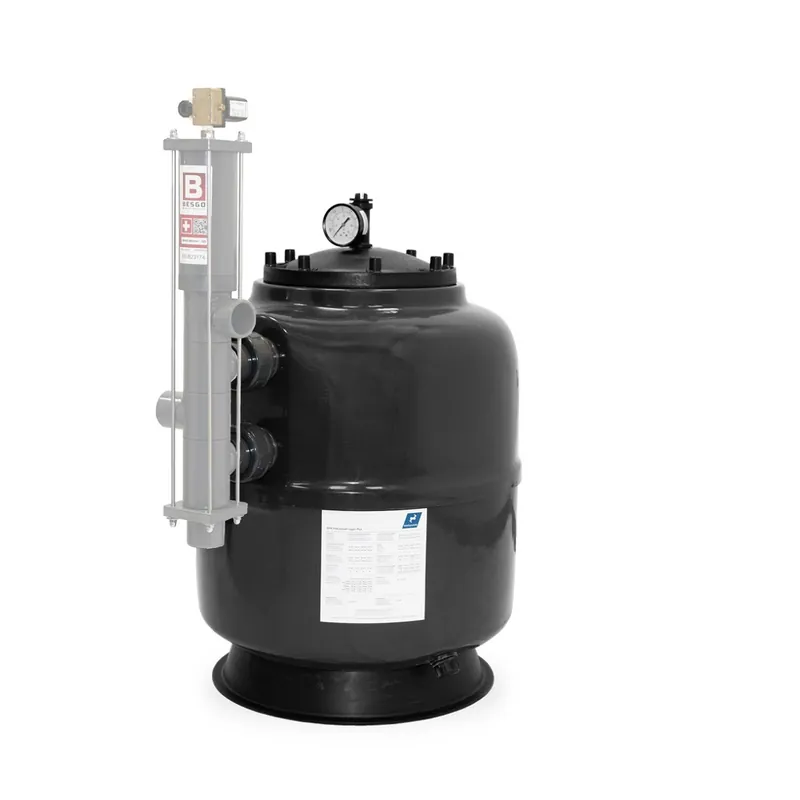 Neuheit Trend Pool GFK Filterkessel Lagos Plus | Ø 610 mm | Höhe 735 mm | Anthrazit | ohne Ventil (Ø 50 mm - 1 1/2")