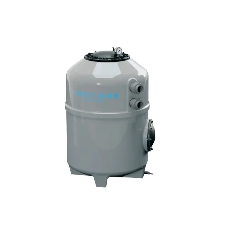 Neu GFK Filterkessel Behncke ORBIT 1000 | Ø 500 mm | Höhe 815 mm | RAL 7046 Telegrau | ohne Ventil (Ø 50 mm - 1 1/2 ")