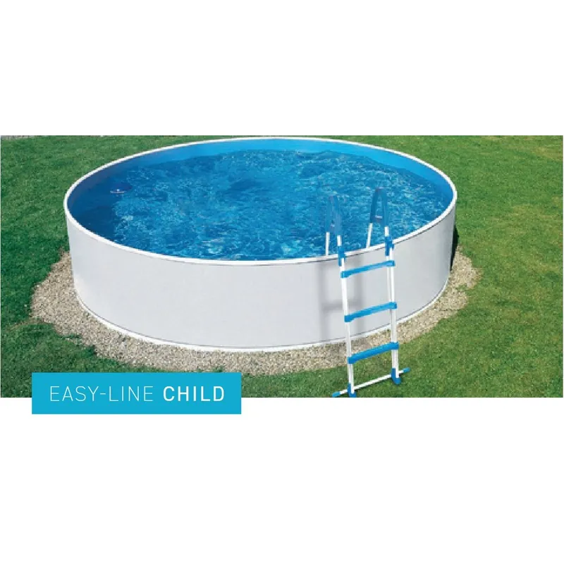 Ausverkauf Stahlwand Rundpool Swimmingpool Poolset 360x90 cm BW1 mit Leiter mit Stanzungen
