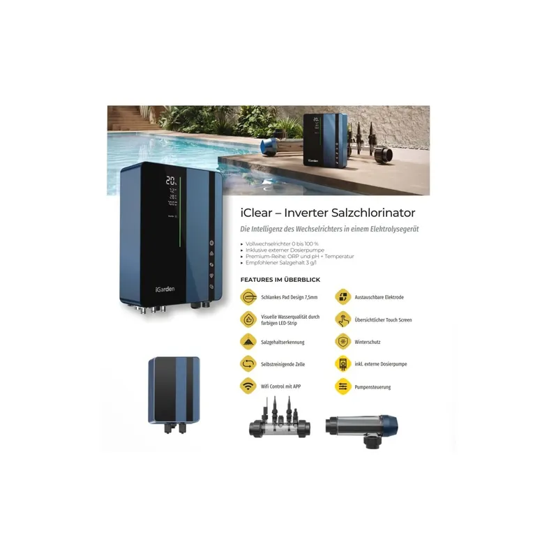 Fairland iGarden iClear Inverter Salzchlorinator | ORP + pH + Temp | 17g Angebot