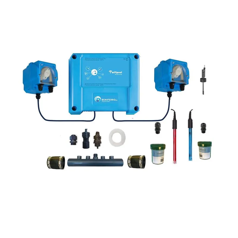 Dosiergerät für flüssigen pH-Wert und Chlor, Bausatz zum Selberbauen mit pH- und RX-Regelung – WLAN – mit Durchflussschalter – für Schwimmbäder von 1 bis 150 m³ Neue Kollektion