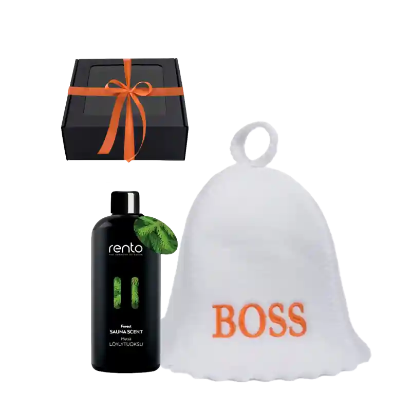 Direktkauf Geschenkset BOSS in einer Geschenkbox. Verschluss und Duftessenz