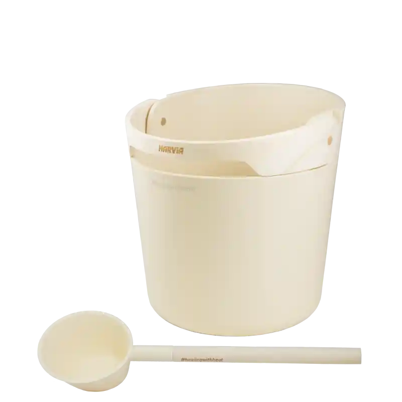 HARVIA Helmi Sauna-Eimer- und Schöpfkellen-Set, Elfenbein Super-Preis