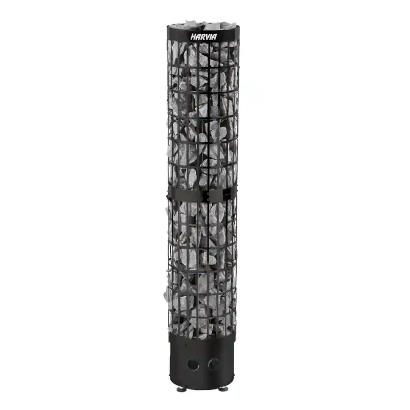 Aktuell Elektrischer Saunaofen - HARVIA Cilindro Black Steel PC66 6,6 kW
