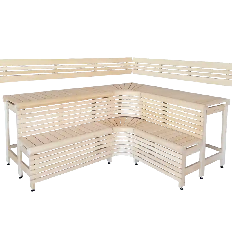 Modulare Saunabänke im „Sun Corner“-Design, 1823 × 2146 mm Kracherpreis