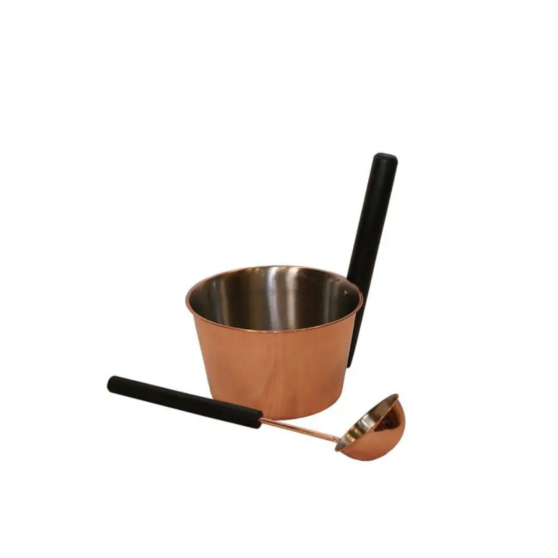 SAUNIA Edelstahl-Set 4 l, schwarzer Griff Knallerangebot