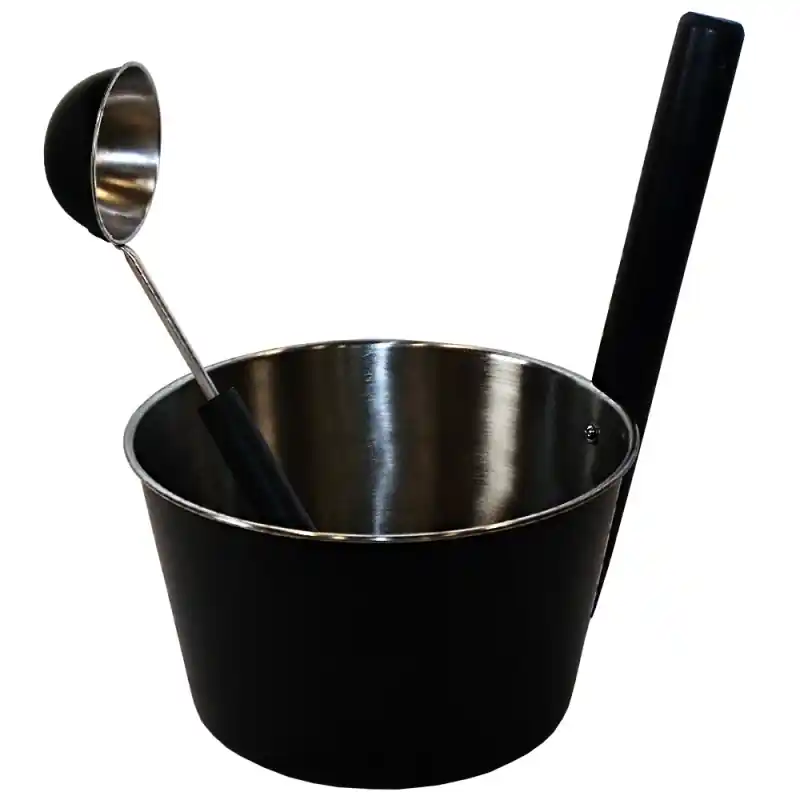 Sale SAUNIA Edelstahl-Set, schwarz 4 l
