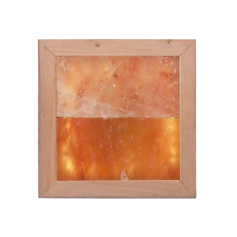 Neuheit Himalaya-Salzlicht LED, Schwarzerlenholz