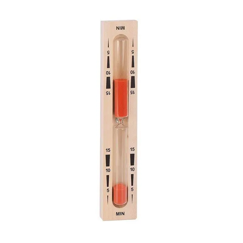 Billig Sanduhr für Sauna - 15 min, rot 55x320x35 mm