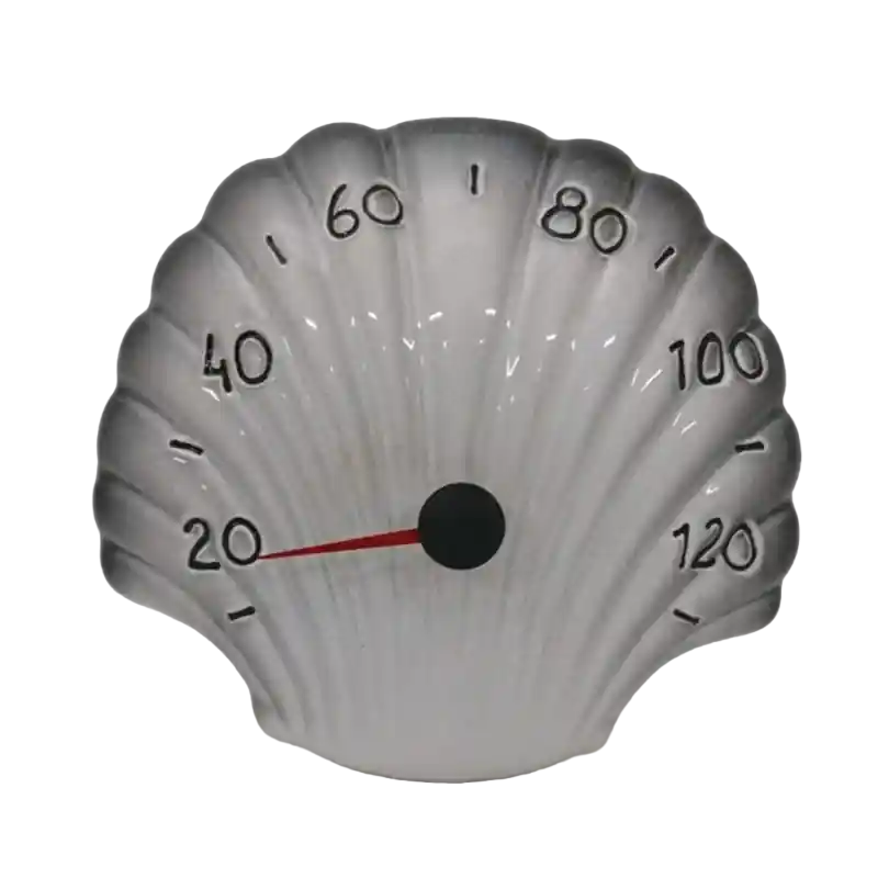Ausverkauf Saunathermometer aus Keramik - Muschel