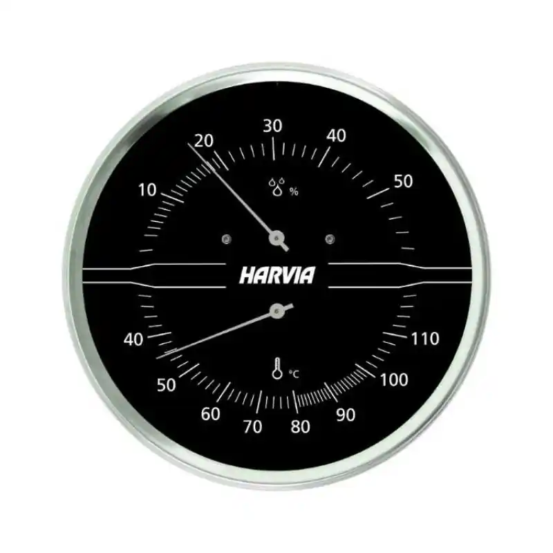 Direktkauf HARVIA Thermo-Hygrometer rund, schwarz