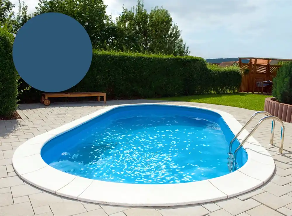 BWT Poolfolie Oval 366 x 732 x 125 cm - Adriablau, Stärke 0,6 mm / ohne Biese (überlappend) Meistverkauft