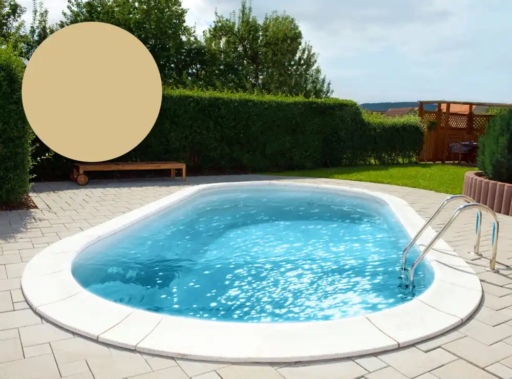 Abverkauf BWT Poolfolie Rechteckig 900 x 500 x 150 cm - Sand, Stärke 0,8 mm / mit Keilbiese P3 mit Eckausbildung