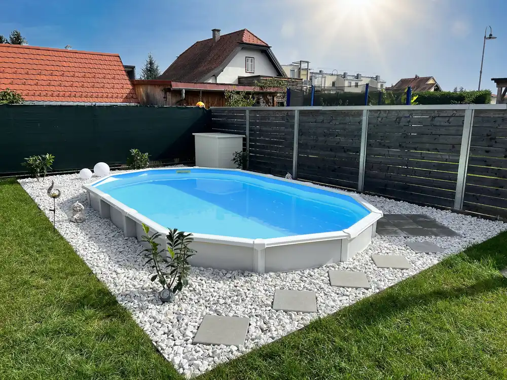CF. Group Poolfolie Oval 730 x 360 x 145 cm - Blau, Stärke 0,8 mm / ohne Biese (überlappend) Billig