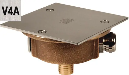 Sonderangebot Rotguss Verteilerdose mit V4A Edelstahl Abdeckung