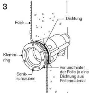 Schneller Versand UWE LIDO Rohbausatz ABS für weiß und Edelstahl