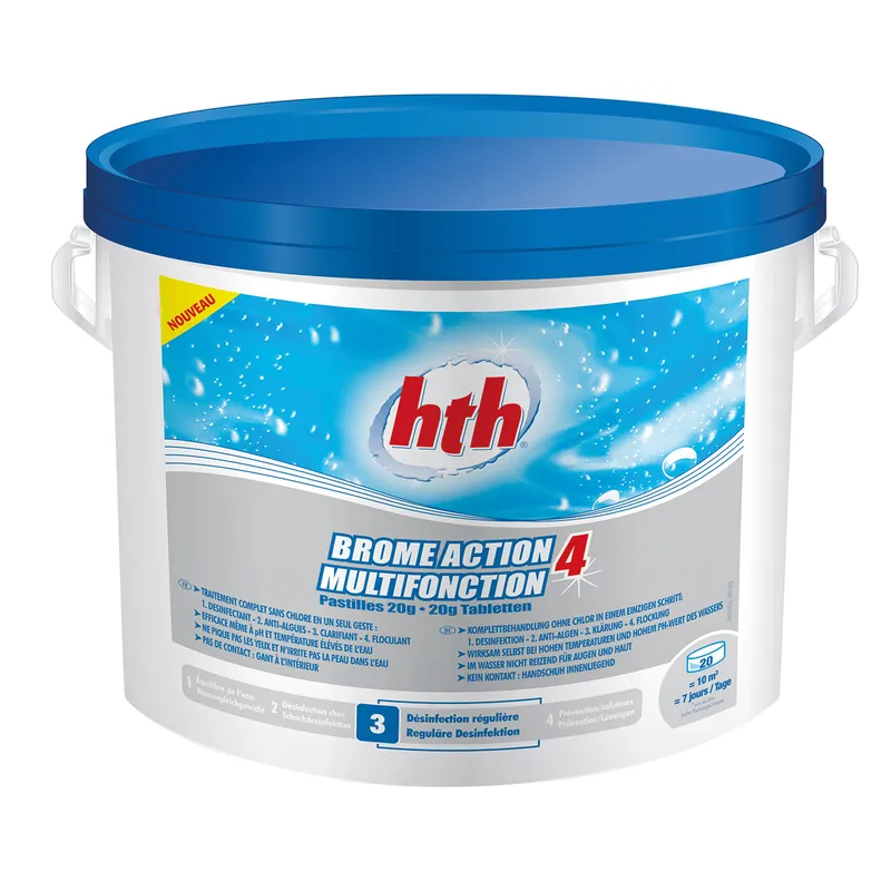 HTH Brom Action 4 Multifunktionstabletten 5kg Schneller Versand