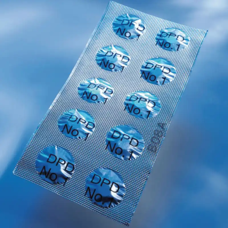 DPD Nachfüllpackung für Pooltester mit je 20 Tabs 													 																																																																																											Aktivsauerstoff & pH Zertifiziert