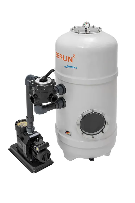 Behncke Hochschicht Filteranlage Berlin mit 6-Wegeventil, 500 mm, Deluxe 11 230 V Meistverkauft