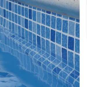 Neu ELBE Supra Print Schwimmbadfolie Mosaik Blau, 25,00 m