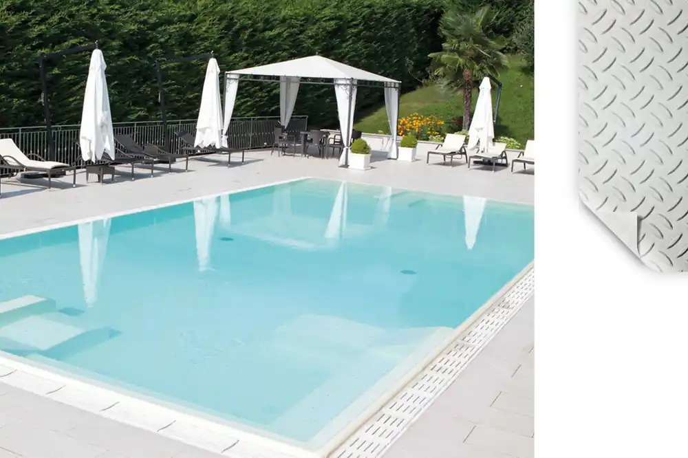 Sonderangebot ELBE Elite Trittschutzbahn Schwimmbadfolie Arctic White, 1 m