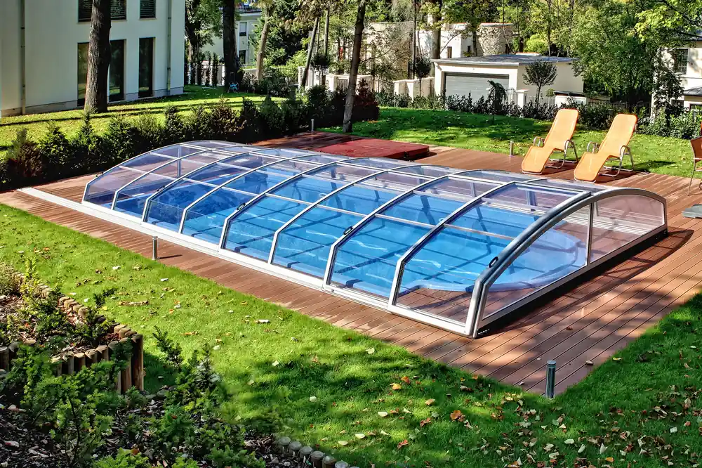 novacomet Visual Flach Schwimmbadüberdachung Angebot