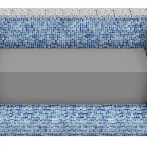 Schwimmbad Unterflurrsitzbank Stehstufe zweiseitig Kunststoff 													 																																																																																											3,0 m Saisonangebot