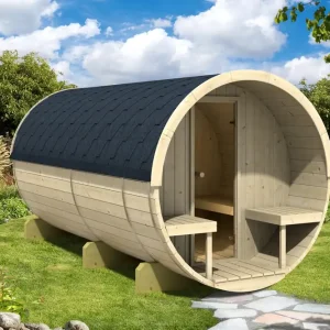 Fass-Sauna 1312, 200 x 400 cm Sonderangebot