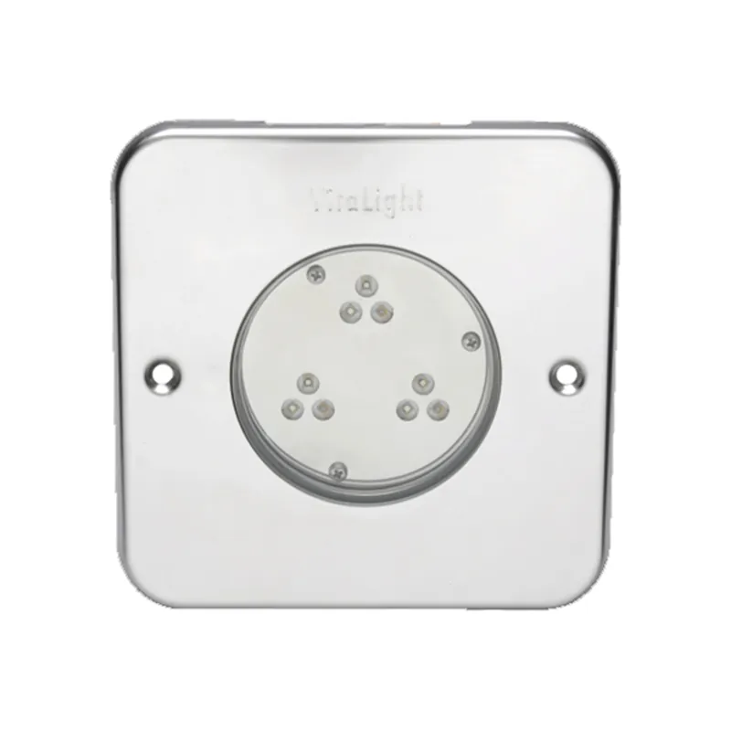 Preisreduziert Lahme VitaLight 24V DC Power LED 2.0 UWS-Einsatz d=150 mm quadratisch Warmweiß, Bronze, 9 Power Leds