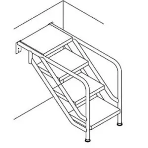 Neue Kollektion Treppenunterteil MIAMI 8 Stufen, Edelstahlstufen