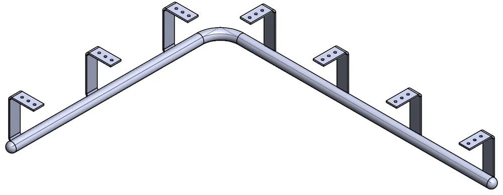 Aktuell Rohrbahn Jäger PRO 250 10 cm, 1000 x 1200 mm, rechts gekurvt