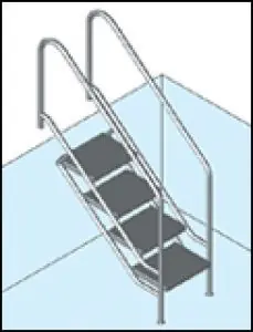 Treppe MIAMI VARIO 5 Stufen, Edelstahlstufen Preiswert