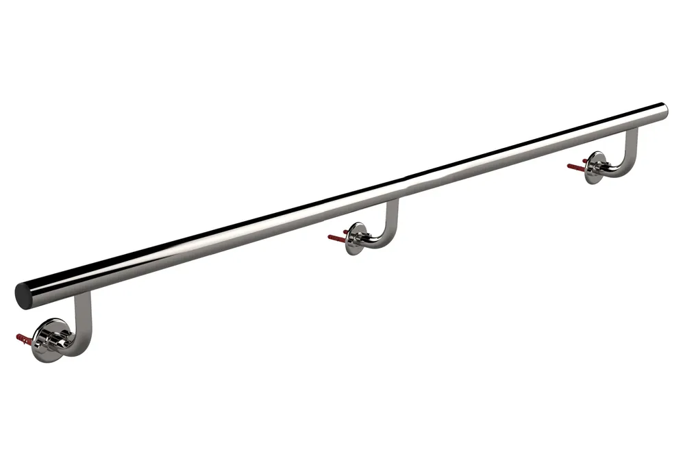 Haltestange Modell 14.1 3,00 m, gebogene Wandstützen Knallerangebot