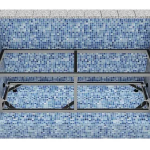 Waterbeck Unterflurgestell Spannfüße zum Klemmen Rahmen 													 																																																																																											bis 3,5m Günstig