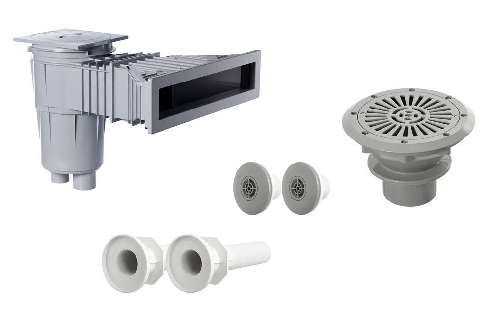 Neu Im Sortiment Astralpool Kunststoff-Einbauteileset Slim farbig bis 3x6 m Hellgrau