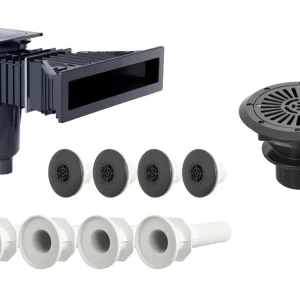 Astralpool Kunststoff-Einbauteileset Slim farbig bis 3,5x7 m Anthrazit Markenware