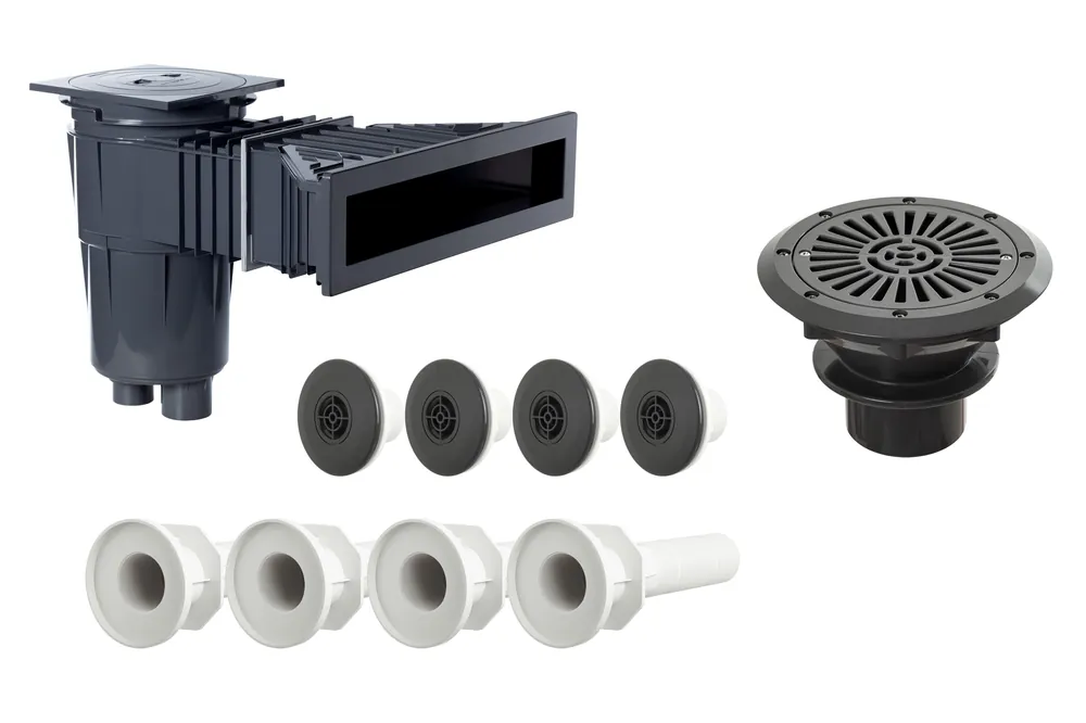 Astralpool Kunststoff-Einbauteileset Slim farbig bis 3,5x7 m Anthrazit Markenware