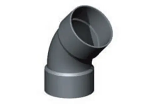Bogen 45° aus Rohr d= 160 mm Echt