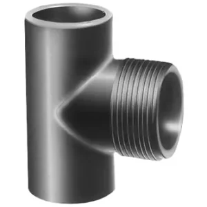 Neu Im Sortiment T-Stück mit Außengewinde 													 																																																																																											d= 32 mm + 1 1/4" AG + 32 mm