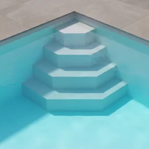 Markenprodukt Poolistep Pooltreppe für Styroporpools Pooligon, 4 Stufen