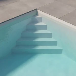 Billig Poolistep Pooltreppe für Styroporpools 													 																																																																																																																																																																																																														Ecktreppe, 															5 Stufen