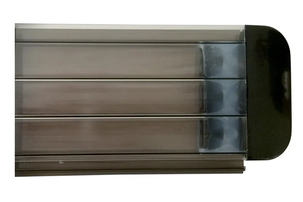 Abverkauf Poolabdeckung Rollladen TIXIT – Lamellenabdeckung aus PVC & Polycarbonat 4,0 x 8,0 m, Kristallbraun, Polycarbonat L69