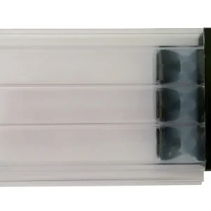 Günstig Poolabdeckung Rollladen TIXIT – Lamellenabdeckung aus PVC & Polycarbonat 4,0 x 10,0 m, Kristall, Polycarbonat L69