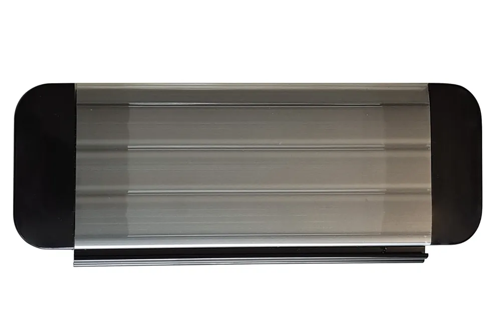 Versand Am Gleichen Tag Poolabdeckung Rollladen TIXIT – Lamellenabdeckung aus PVC & Polycarbonat 4,0 x 9,0 m, Silberschwarz, Polycarbonat L69