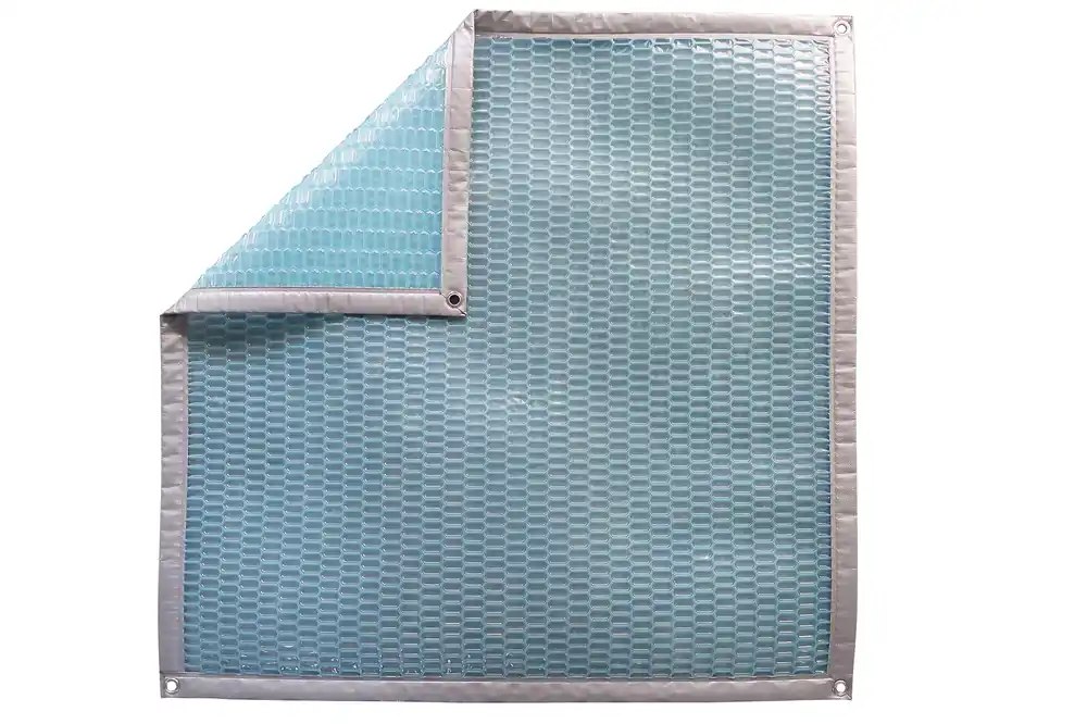 Pool Solarfolie Luftpolsterabdeckung - Wärmeschutz & Verdunstungsschutz 5,0 x 10,0 m, Alveolar Blau Transluzent Zertifiziert
